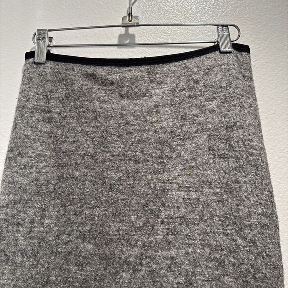 Madewell Women’s Size 2 Gray Pillar Midi Wool Blend Skirt Minimalist Career READ - Picture 2 of 7